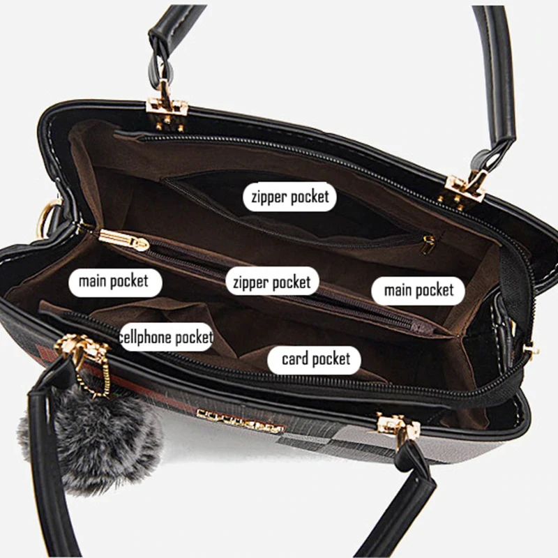 Women Bag PU Leather Handbag for Female