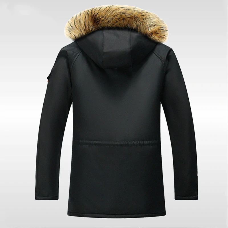 Hot Mens Parka Coats Men Winter Warm Hooded