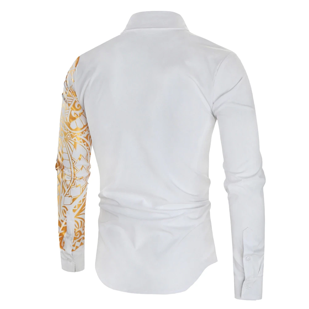 Long-sleeved Camisa Masculina Chemise Men Public Club Fancy Shirt
