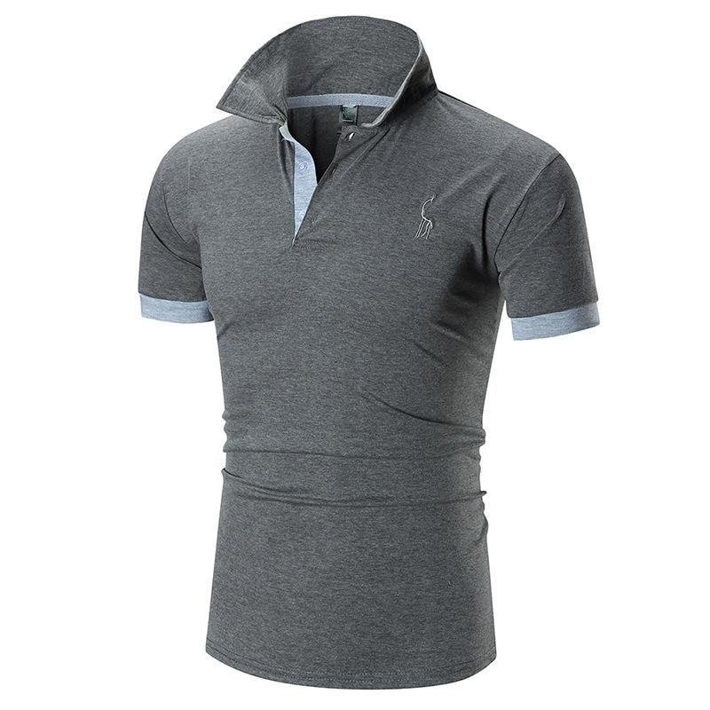 Men Casual Deer Embroidery Polo shirt