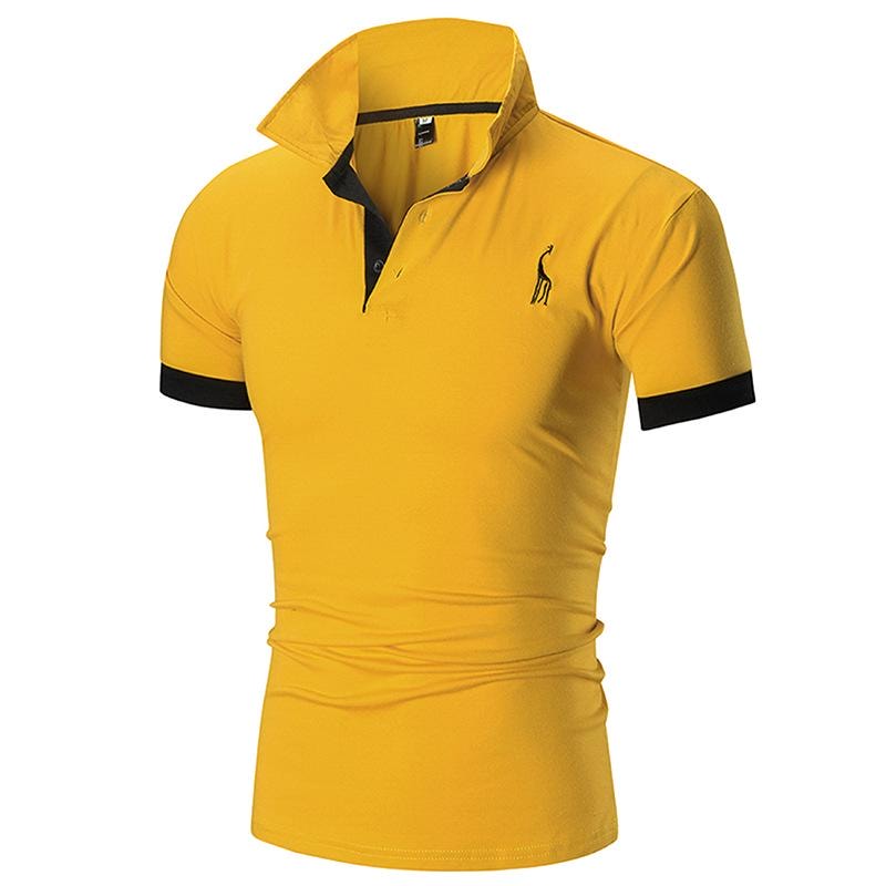 Men Casual Deer Embroidery Polo shirt